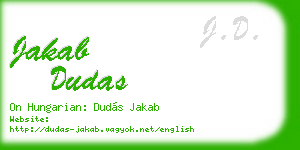jakab dudas business card
